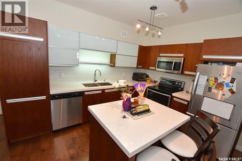 204 2315 Mcclocklin Road, Saskatoon, SK - Indoor Photo Showing Kitchen With Stainless Steel Kitchen With Double Sink
