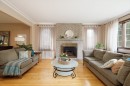 Salon - 19 Av. De L'Église, Pointe-Claire, QC  - Indoor Photo Showing Living Room With Fireplace 
