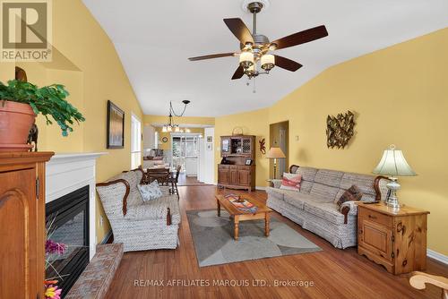 Seamless flow into the main living areas - 175 Hemlock Crescent, Cornwall, ON - Indoor Photo Showing Living Room With Fireplace