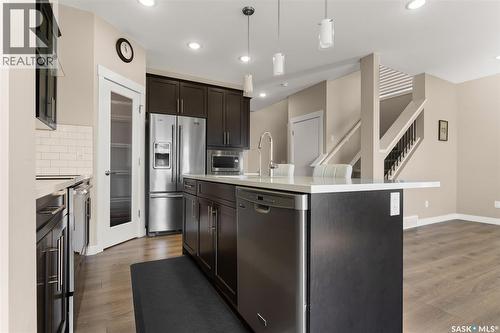 3523 Green Turtle Road, Regina, SK - Indoor Photo Showing Kitchen With Stainless Steel Kitchen With Upgraded Kitchen