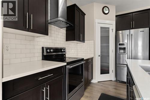 3523 Green Turtle Road, Regina, SK - Indoor Photo Showing Kitchen With Stainless Steel Kitchen With Upgraded Kitchen