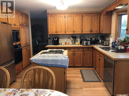 219 3Rd Street E, Odessa, SK - Indoor Photo Showing Kitchen With Double Sink