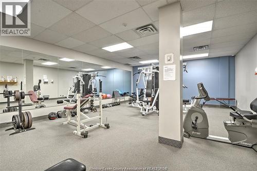 540 Ouellette Unit# 3F, Windsor, ON - Indoor Photo Showing Gym Room