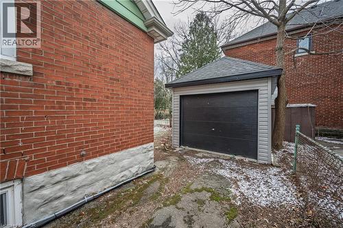 View of detached garage - 43 Sterling Street, Hamilton, ON - Outdoor With Exterior