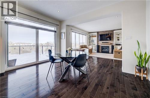 268 Evens Pond Crescent, Kitchener, ON - Indoor Photo Showing Dining Room With Fireplace