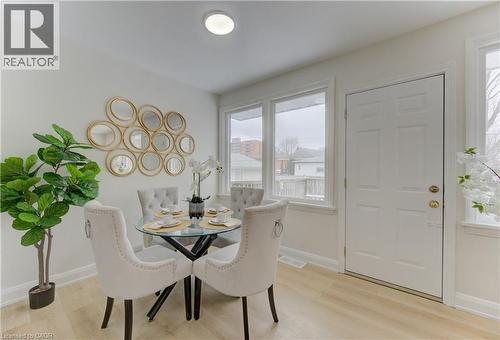 Dining area featuring light wood finished floors - 171 Sixth Avenue, Kitchener, ON - Indoor Photo Showing Dining Room
