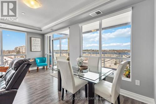 Living/dining - NW facing - 411 - 260 Villagewalk Boulevard, London North (North R), ON - Indoor Photo Showing Dining Room