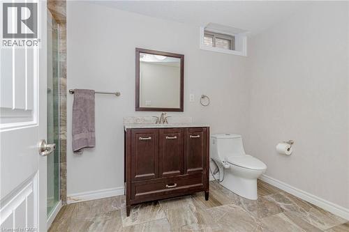 Full bath with vanity and a stall shower - 2 Doon Creek Street, Kitchener, ON - Indoor Photo Showing Bathroom