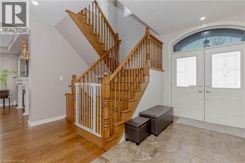 Entryway with french doors, recessed lighting, and light wood-style floors - 2 Doon Creek Street, Kitchener, ON - Indoor Photo Showing Other Room