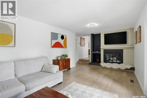 339 Stechishin Way, Saskatoon, SK - Indoor Photo Showing Living Room With Fireplace