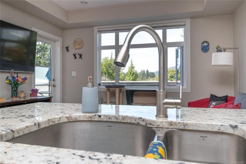 #203-2655 Sooke Rd, Langford, BC - Indoor Photo Showing Kitchen With Double Sink