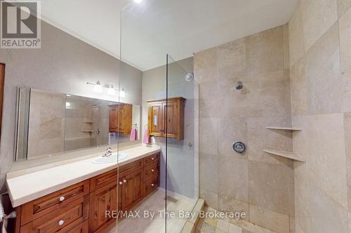 Tile & Glass shower - 397 Silver Birch Drive, Tiny, ON - Indoor Photo Showing Bathroom