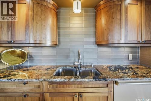 1001 730 Spadina Crescent E, Saskatoon, SK - Indoor Photo Showing Kitchen With Double Sink