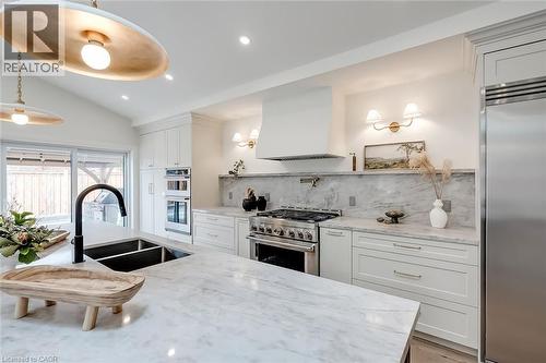 251 Glen Afton Drive, Burlington, ON - Indoor Photo Showing Kitchen With Double Sink With Upgraded Kitchen