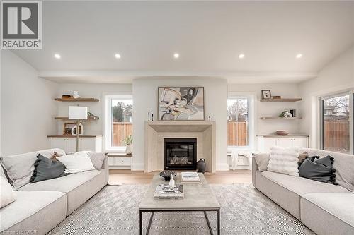 251 Glen Afton Drive, Burlington, ON - Indoor Photo Showing Living Room With Fireplace