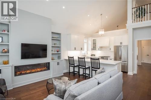 4155 Stonebridge Crescent, Burlington, ON - Indoor Photo Showing Living Room With Fireplace