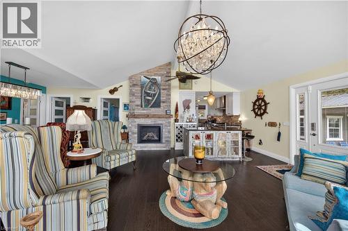 2023 Maple Boulevard, Port Dover, ON - Indoor With Fireplace