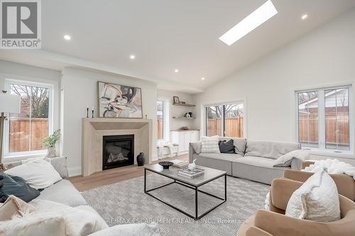 251 Glen Afton Drive, Burlington, ON - Indoor Photo Showing Living Room With Fireplace
