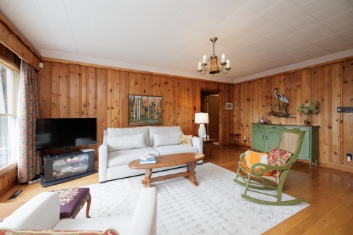 Salon - 113 Ch. Ross, Wentworth, QC - Indoor Photo Showing Living Room With Fireplace