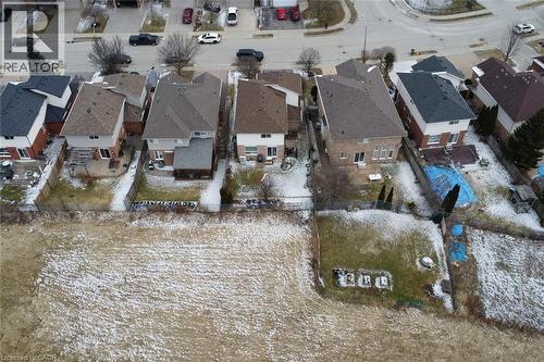 Aerial view of property's location featuring nearby suburban area - 142 Hawkswood Trail, Hamilton, ON - Outdoor With View