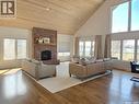 31 Willow Lane, Diefenbaker Lake, SK  - Indoor Photo Showing Living Room With Fireplace 