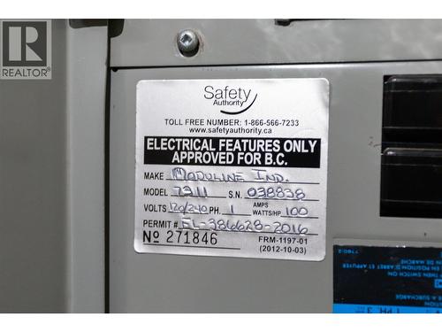 Electrical re-certification - 3535 Mcculloch Road Unit# 74, Kelowna, BC 