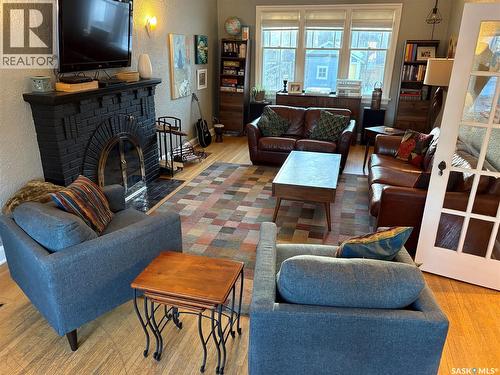 2620 Angus Boulevard, Regina, SK - Indoor Photo Showing Living Room With Fireplace