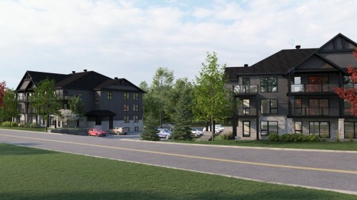 Façade - 306-110 Rue De Joliette, Bromont, QC - Outdoor With Balcony With Facade