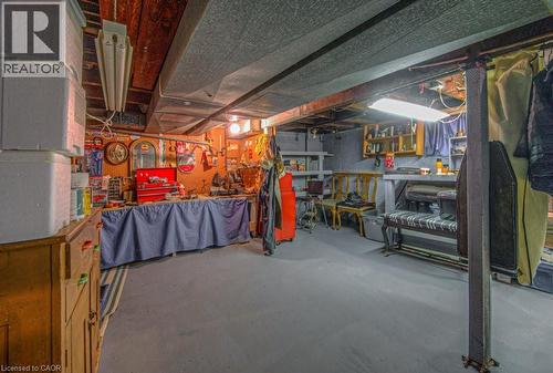 Unfinished below grade area featuring a workshop area - 81 Beechwood Avenue, Hamilton, ON - Indoor