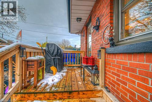 Wooden deck with area for grilling - 81 Beechwood Avenue, Hamilton, ON - Outdoor With Exterior