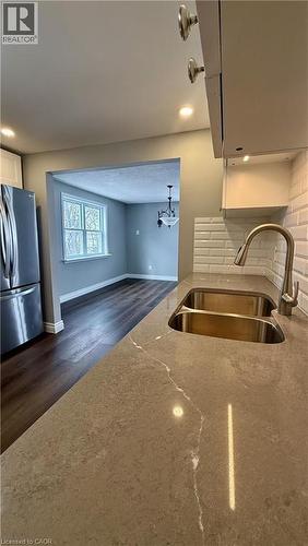Kitchen - 162 Ninth Avenue, Kitchener, ON - Indoor Photo Showing Kitchen With Double Sink