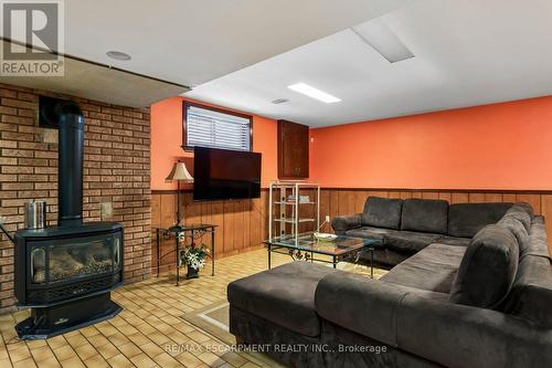 1400 Bough Beeches Boulevard, Mississauga, ON - Indoor Photo Showing Living Room With Fireplace