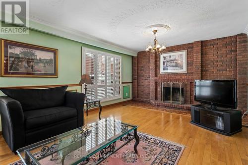 1400 Bough Beeches Boulevard, Mississauga, ON - Indoor Photo Showing Living Room With Fireplace
