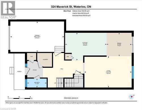 Upper level floor plan - 324 Maverick Street, Waterloo, ON 