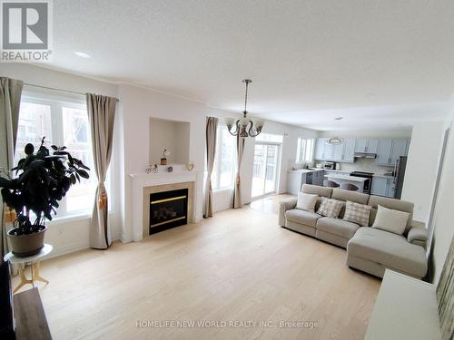 53 Larkmead Crescent, Markham, ON - Indoor Photo Showing Living Room With Fireplace