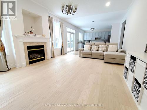 53 Larkmead Crescent, Markham, ON - Indoor Photo Showing Living Room With Fireplace
