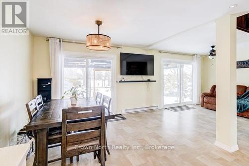 Living / Dining Area - Double Doors to Waterfront - 39 Turtle Path, Ramara, ON - Indoor Photo Showing Dining Room