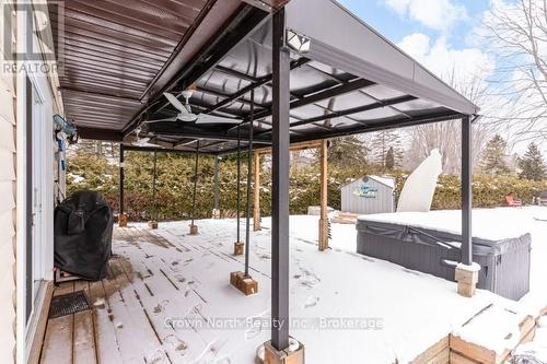 Covered deck area for outdoor relaxation - 39 Turtle Path, Ramara, ON - Outdoor