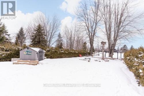 Large level backyard with mature trees - 39 Turtle Path, Ramara, ON - Outdoor