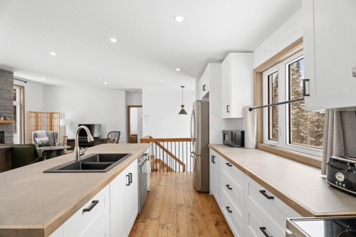 Kitchen - 1500 10E Rang, Val-David, QC - Indoor Photo Showing Kitchen With Double Sink With Upgraded Kitchen