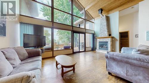 33 Lake Drive E, Georgina, ON - Indoor Photo Showing Living Room With Fireplace