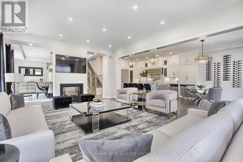 92 Maple Fields Circle, Aurora, ON - Indoor Photo Showing Living Room With Fireplace