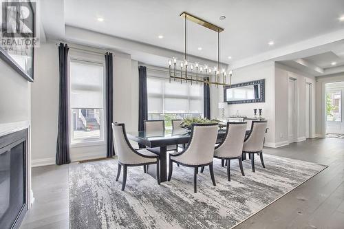 92 Maple Fields Circle, Aurora, ON - Indoor Photo Showing Dining Room With Fireplace