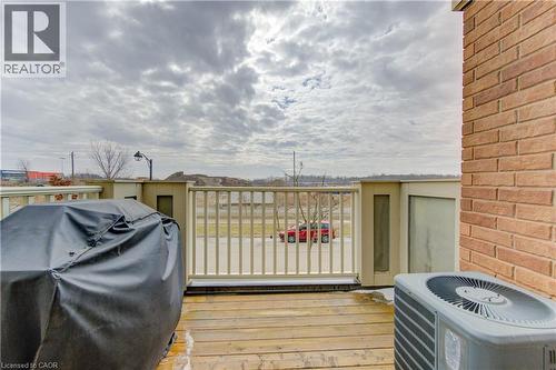Wooden deck with area for grilling - 9 Outlook Terrace, Kitchener, ON - Outdoor With Exterior