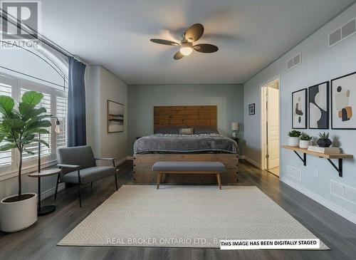 Digitally staged image of primary bedroom - 50 Gaiser Road, Welland (Coyle Creek), ON - Indoor Photo Showing Bedroom
