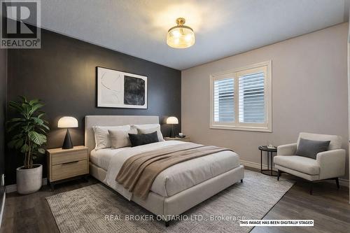 Bedroom #2 Digitally Staged - 50 Gaiser Road, Welland (Coyle Creek), ON - Indoor Photo Showing Bedroom