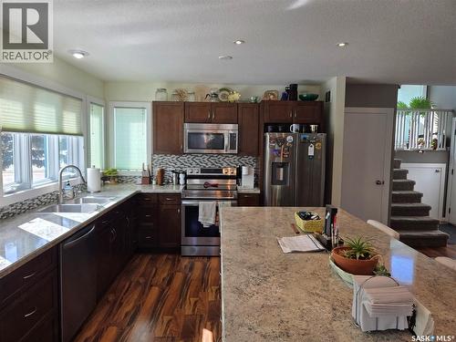 218 2Nd Street E, Carlyle, SK - Indoor Photo Showing Kitchen With Double Sink