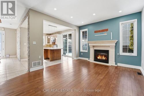 3927 Mayla Drive, Mississauga, ON - Indoor Photo Showing Living Room With Fireplace