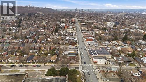 Aerial view of property and surrounding area featuring nearby urban area - 1278 Main Street E, Hamilton, ON - Outdoor With View