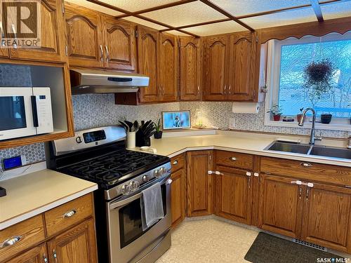 420 Logan Avenue, White Fox, SK - Indoor Photo Showing Kitchen With Double Sink